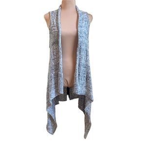 RXB LONG Cascading  sleeveless sweater cardigan.  L